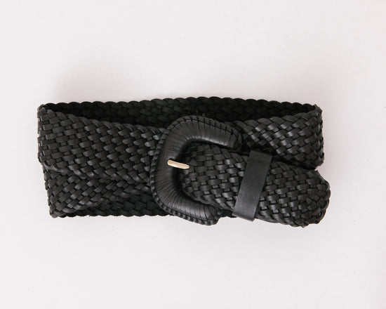 The Weave McQueen Belt Black