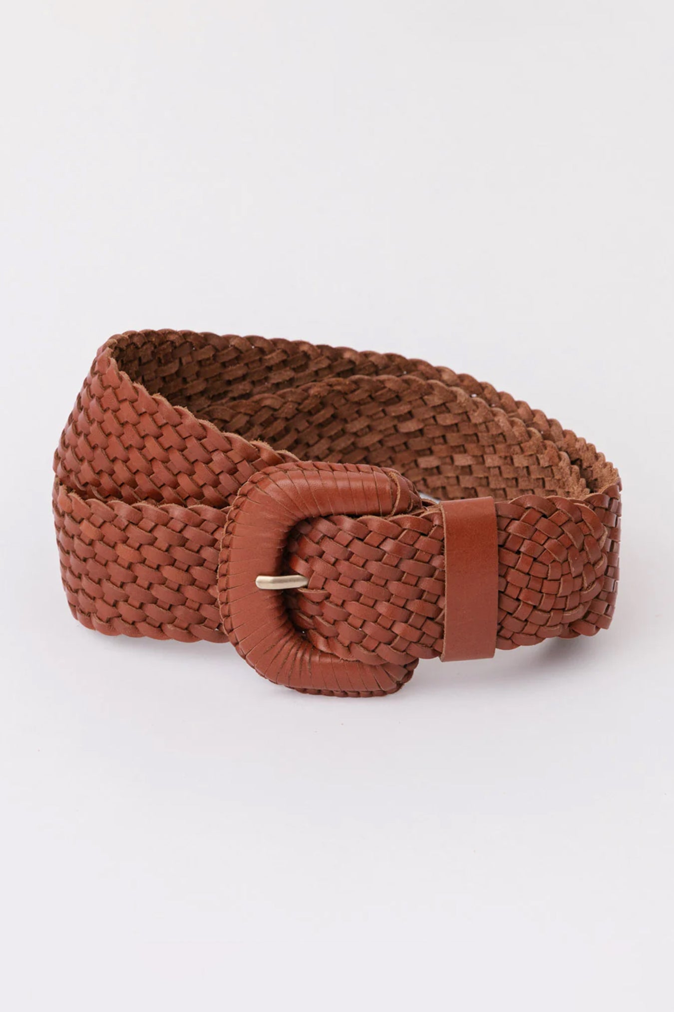The Weave McQueen Belt Tan