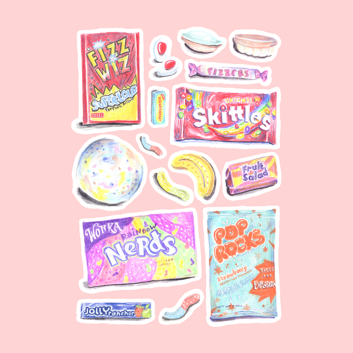 Candy Vinyl Stickers