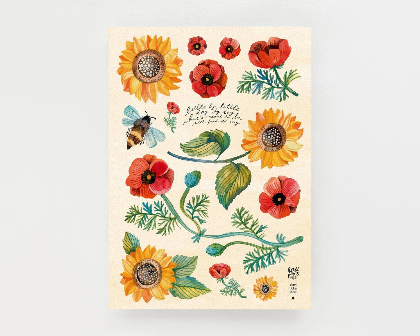 Washi sticker sheet — Sunflowers