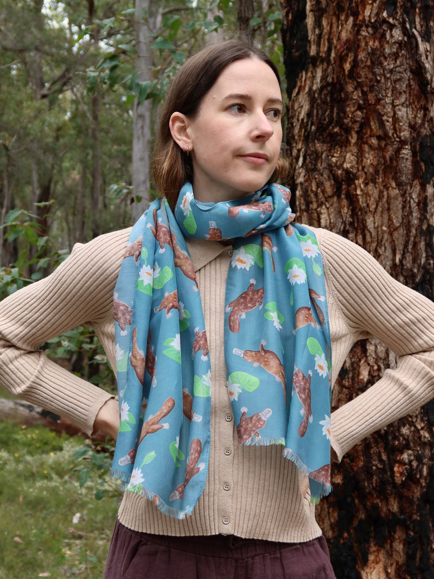 Platypus Australian Silk/Cotton Scarf