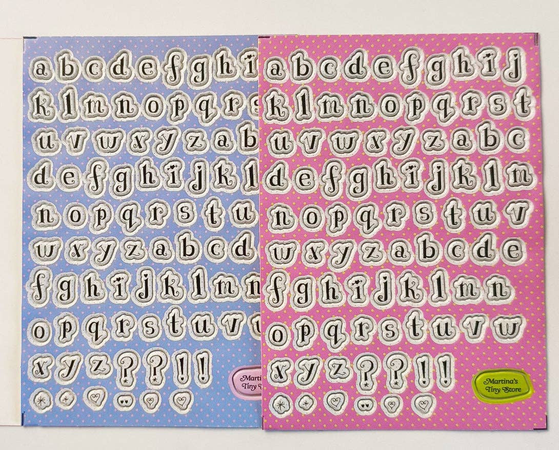 Whimsical Puffy Letter Stickers (2 sheets)