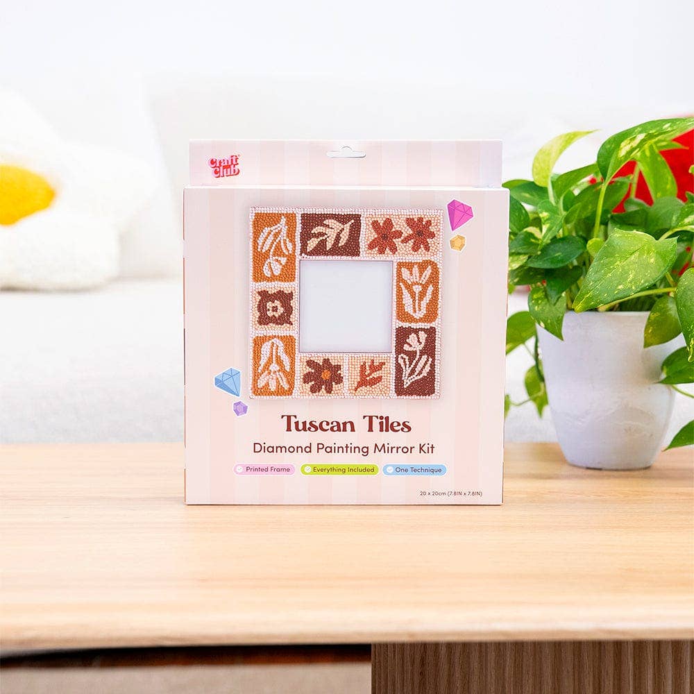 Tuscan Tiles - Diamond Painting Mirror Frame Kit