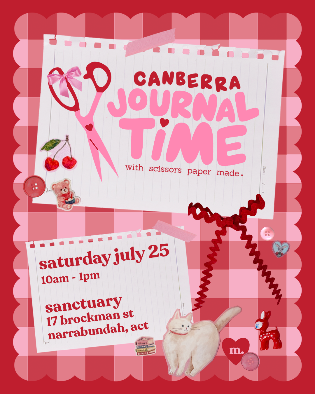 Journal Time Canberra ✿ Saturday July 25th | 10am-1pm
