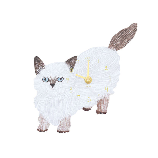 Matsuo Miyuki Diecut Wall Clock Chad Cat
