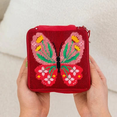 BUTTERFLY BLOOM - Needlepoint Pouch Kit