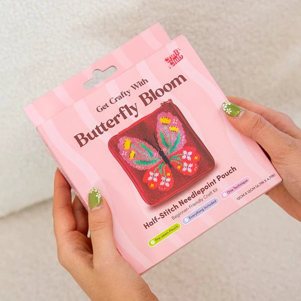 BUTTERFLY BLOOM - Needlepoint Pouch Kit