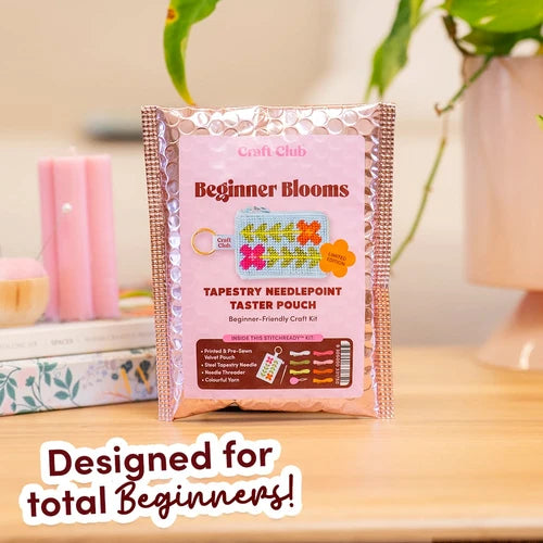 BEGINNER BlOOMS - Needlepoint Taster Pouch Kit