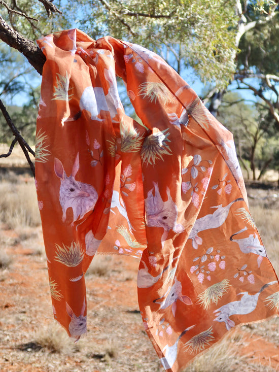 Bilby Australian Silk/Cotton Scarf
