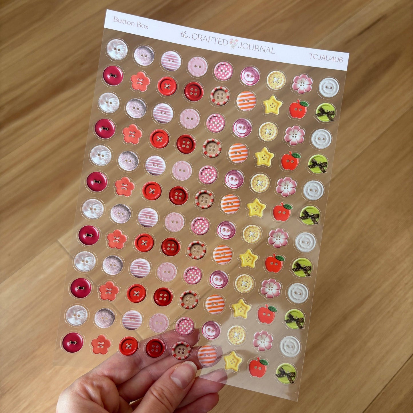 Clear Buttons Sticker Sheet