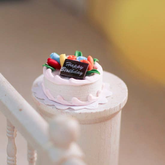 Miniature "Happy Birthday" Cake
