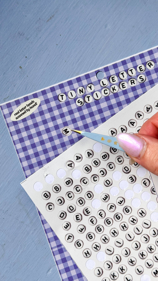Bead Letter Stickers! (2 sheets, over 800 stickers!)