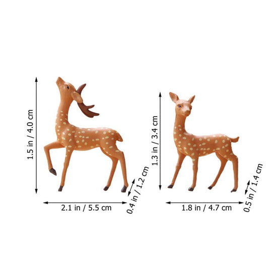 Miniature Shika Deer in Nara Set of 2