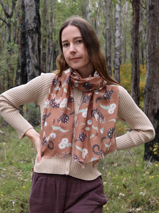 Quoll Australian Silk/Cotton Scarf