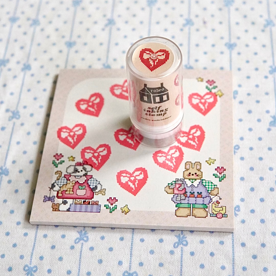 Heart Bow - Self Inking Stamp