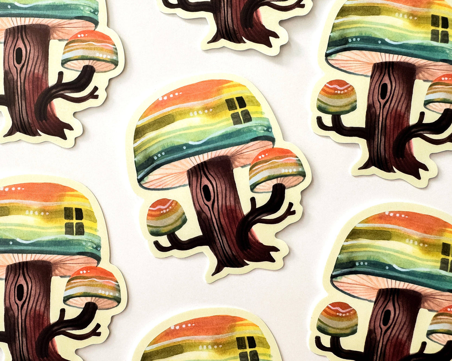 Vinyl Sticker — Mushroom House