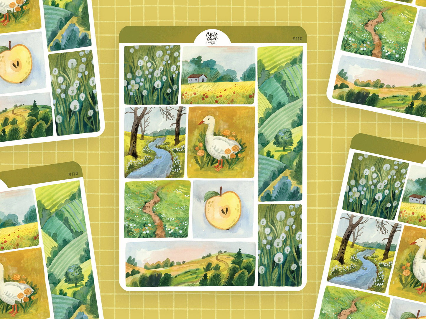 Sticker Sheet — Spring Lanscapes