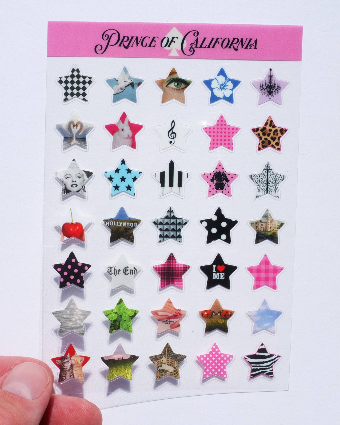 Lucky Stars Transparent Sticker Sheet