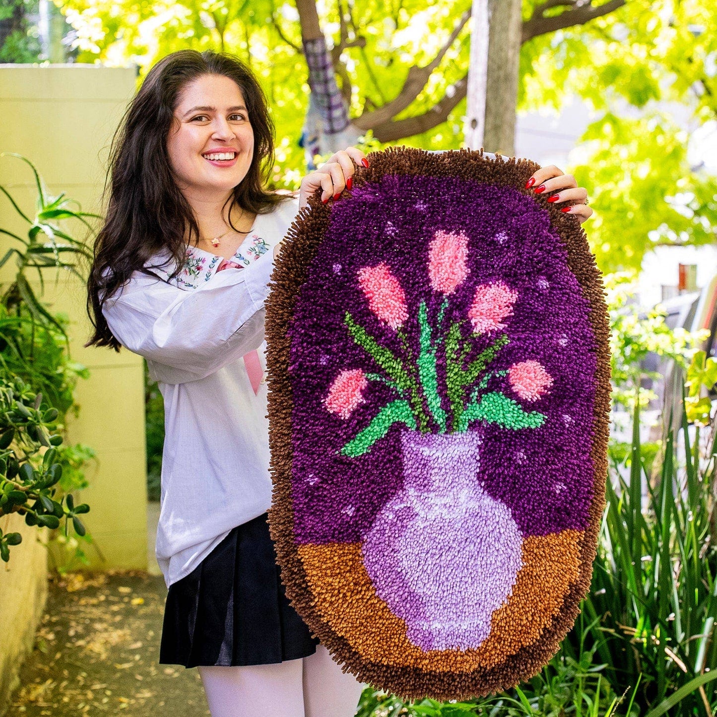 TULIPS FLOWER VASE - XL Rug Making Kit