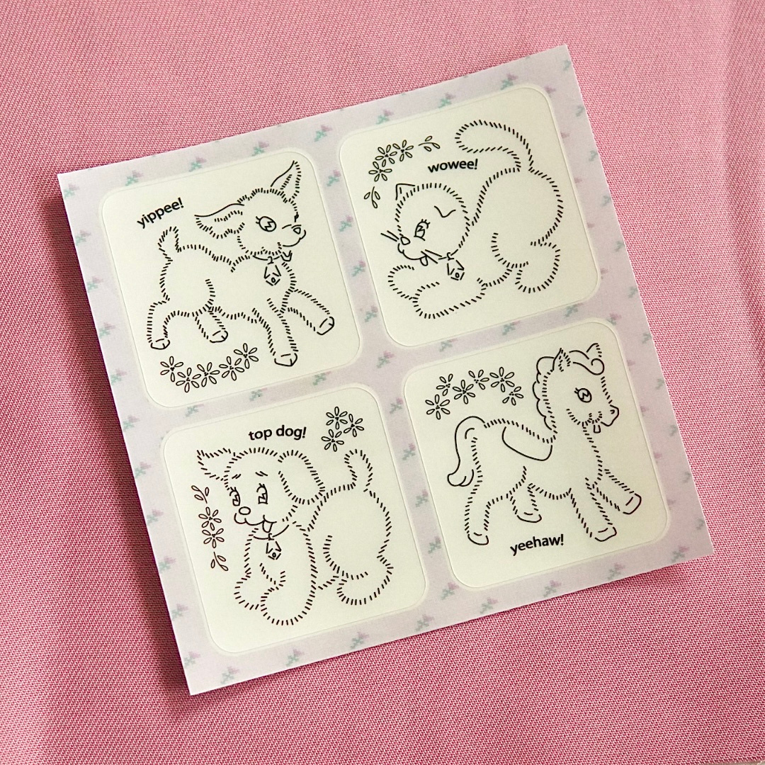 Farmyard Friends  - Mini Clear Vinyl Sticker Sheet