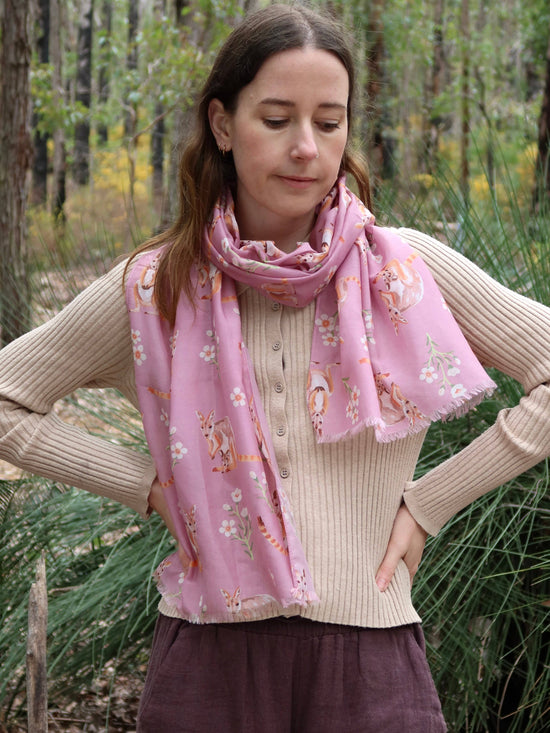 Wallaby Australian Silk/Cotton Scarf