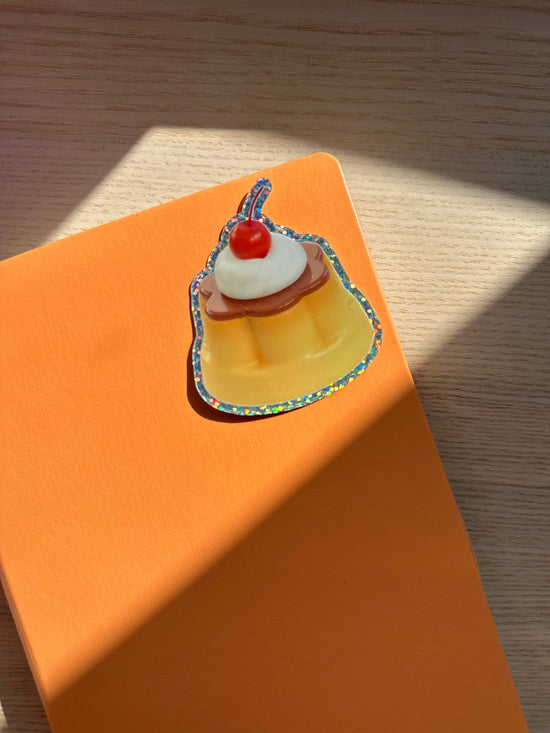 Purin Japanese Custard Pudding Vinyl Glitter Sticker