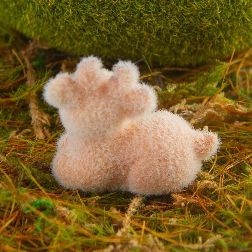 Miniature Flocked Baby Reindeer
