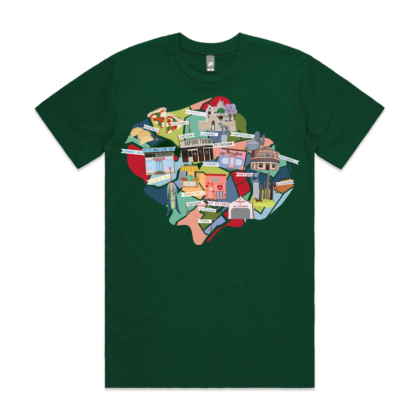 Load image into Gallery viewer, Inner West Map Tee Emerald
