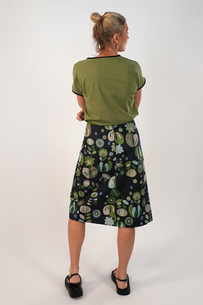 Avril skirt Long Aru Green