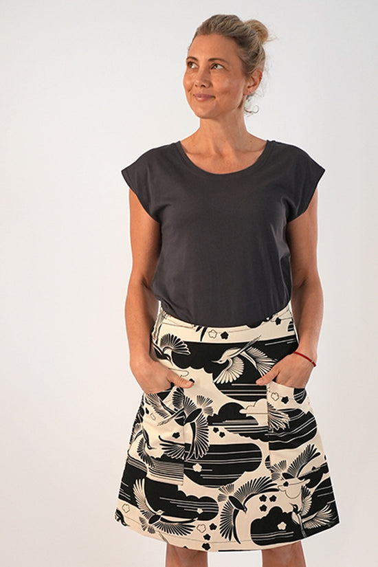 Heidi Skirt Birdy Black Short