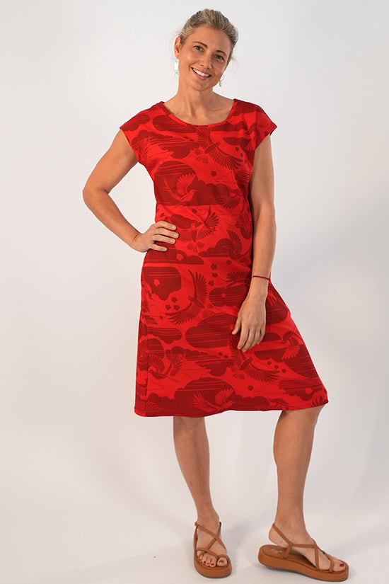 Bobby Dress Birdy Red/Red