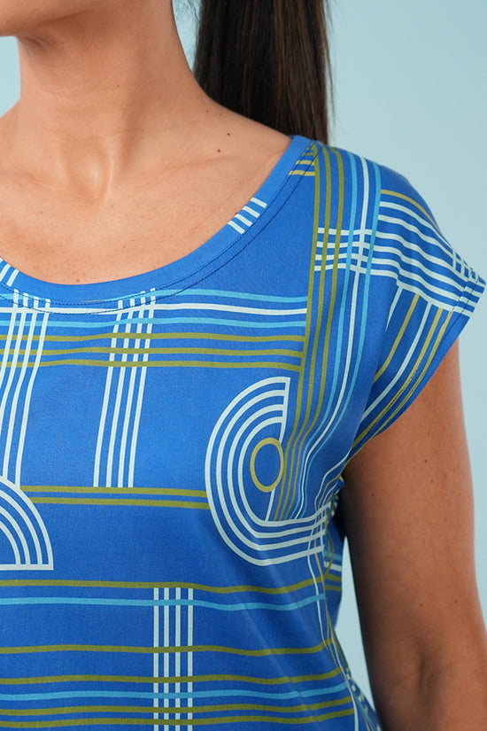 Bobby Top -  Checkers Blue