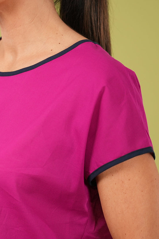 Tilly Top - Plain Cerise