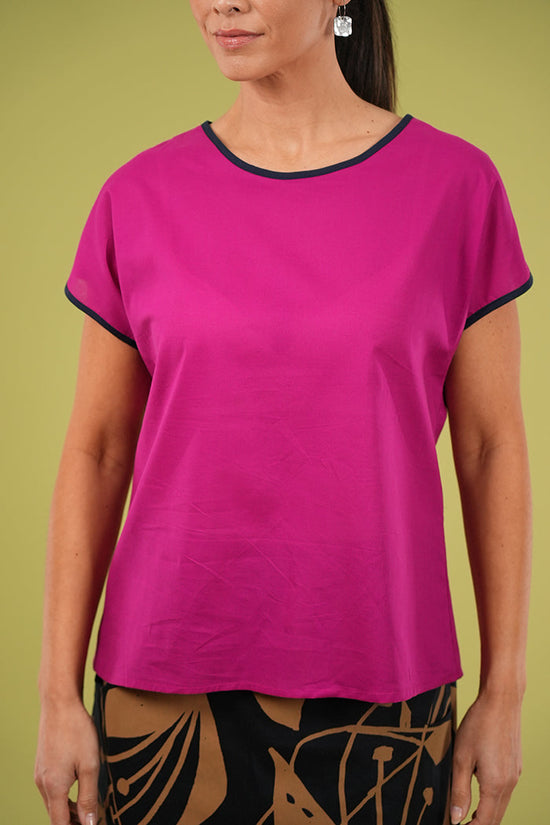 Tilly Top - Plain Cerise