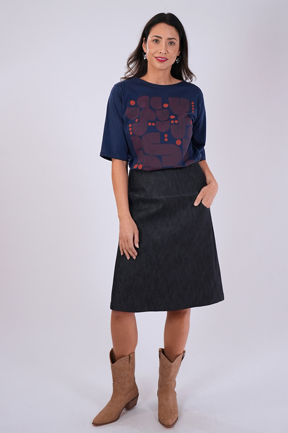 Ivy Skirt Long Denim