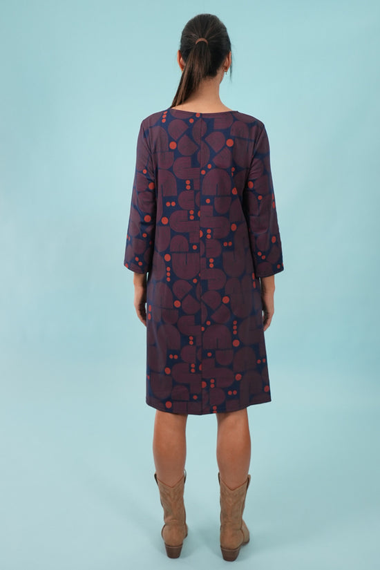 Gracie Dress Bauhaus French Blue/Ginger