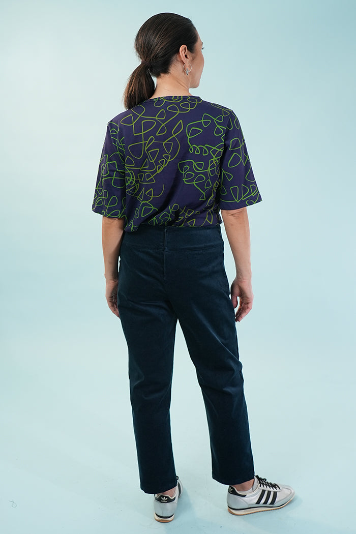 Jackie Pants - Corduroy In Blue Ink
