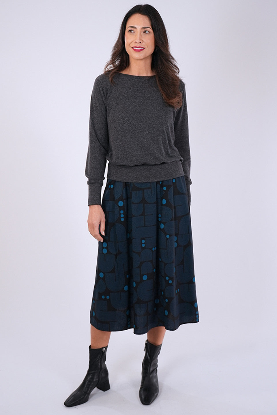 Jumper Knit Charcoal Marle