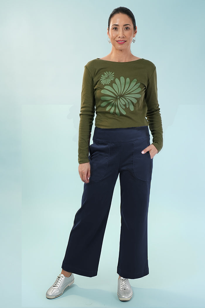 Lisa Pant -Corduroy in Blue Ink