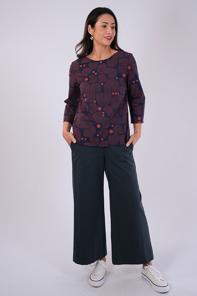 Lori Top Bauhaus Blue/Ginger