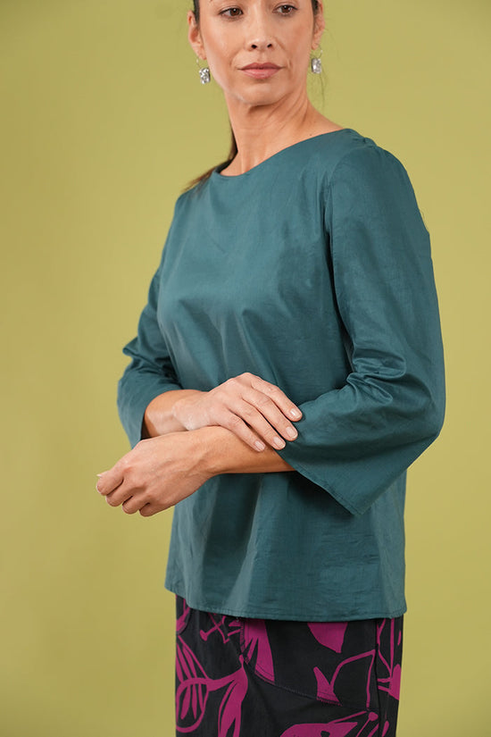 Lori Top - Plain Arctic Blue