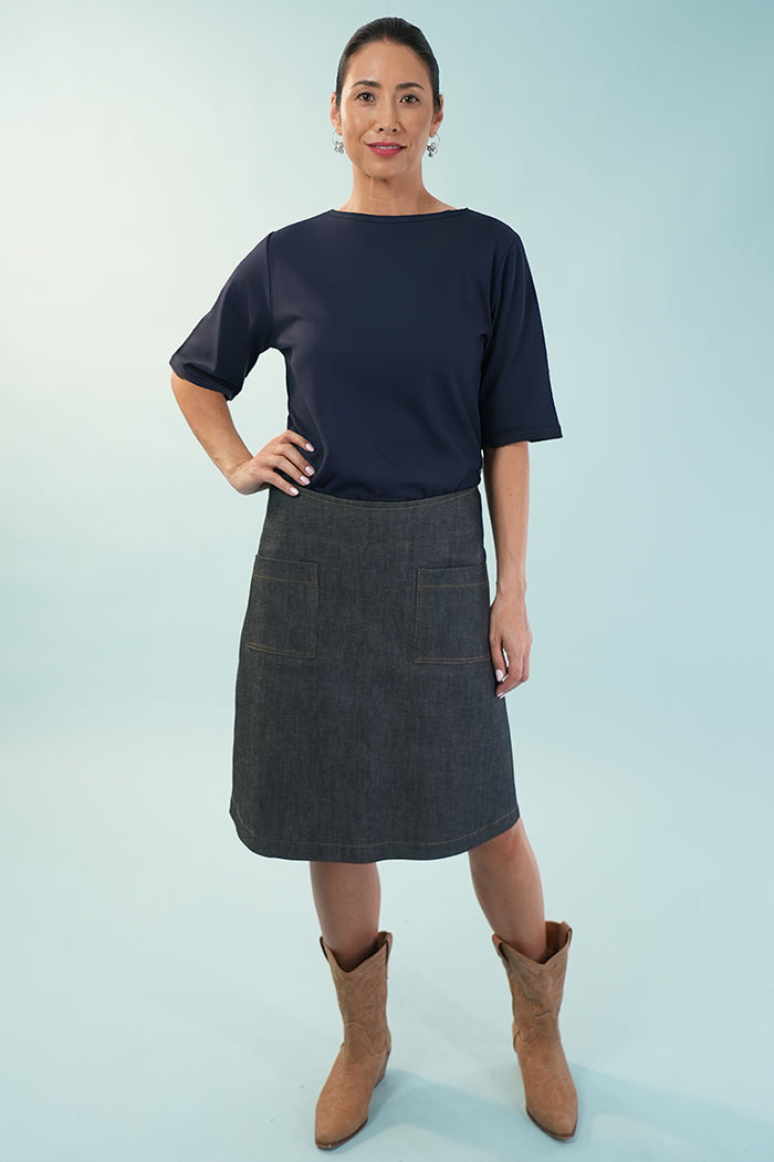Niki Short Skirt Denim