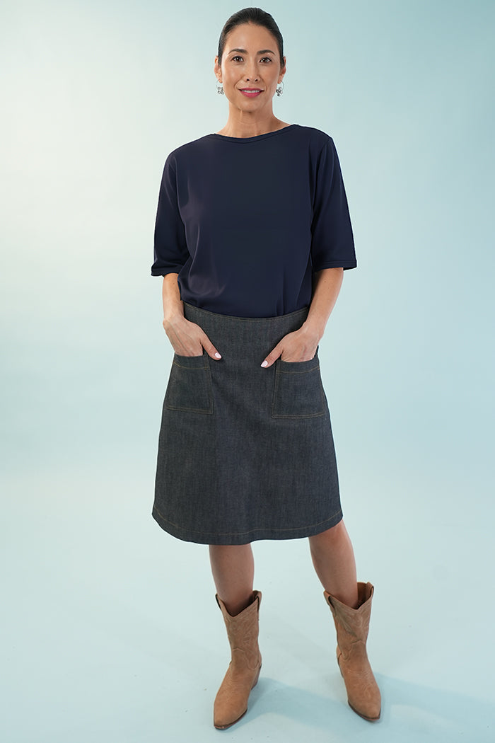 Niki Short Skirt Denim
