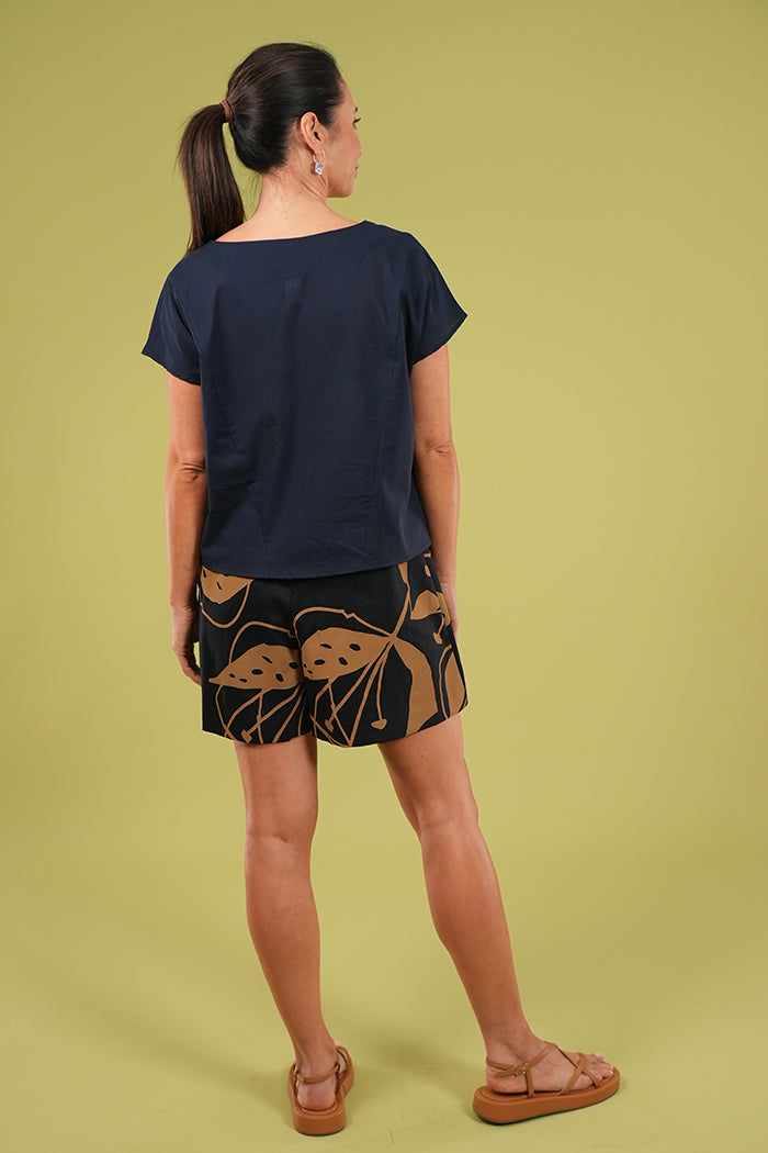 Thea Top - Plain Navy