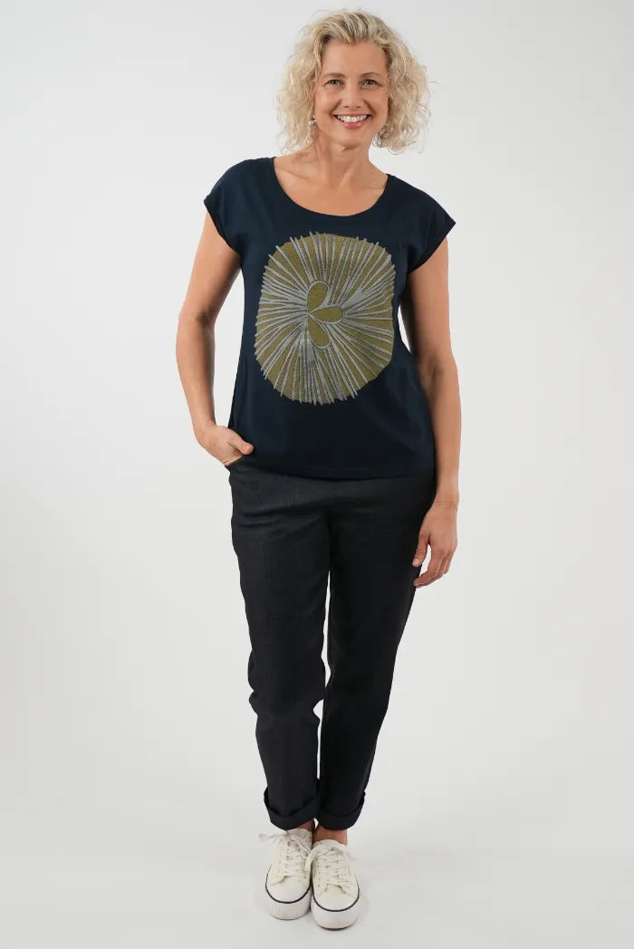 Bobby Top - Soov navy/citrus/silver
