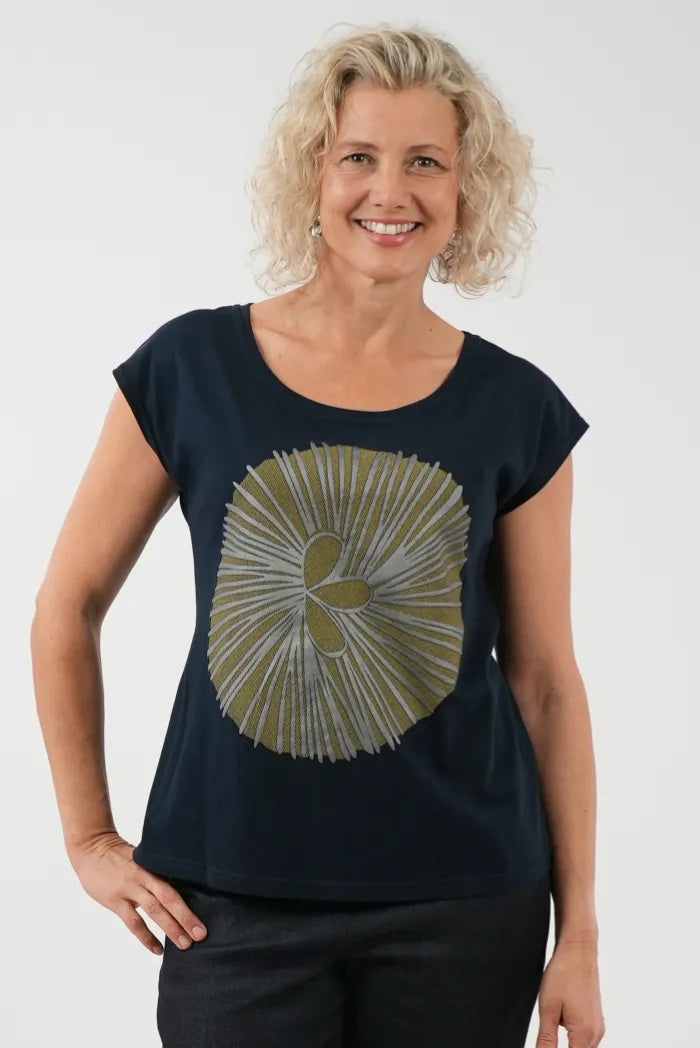 Bobby Top - Soov navy/citrus/silver