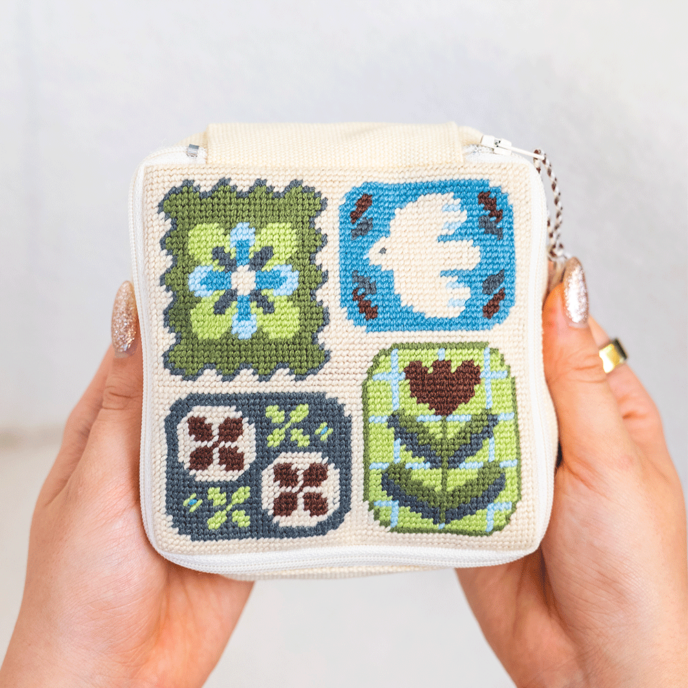 Fluttering Fables - Needlepoint Pouch Kit