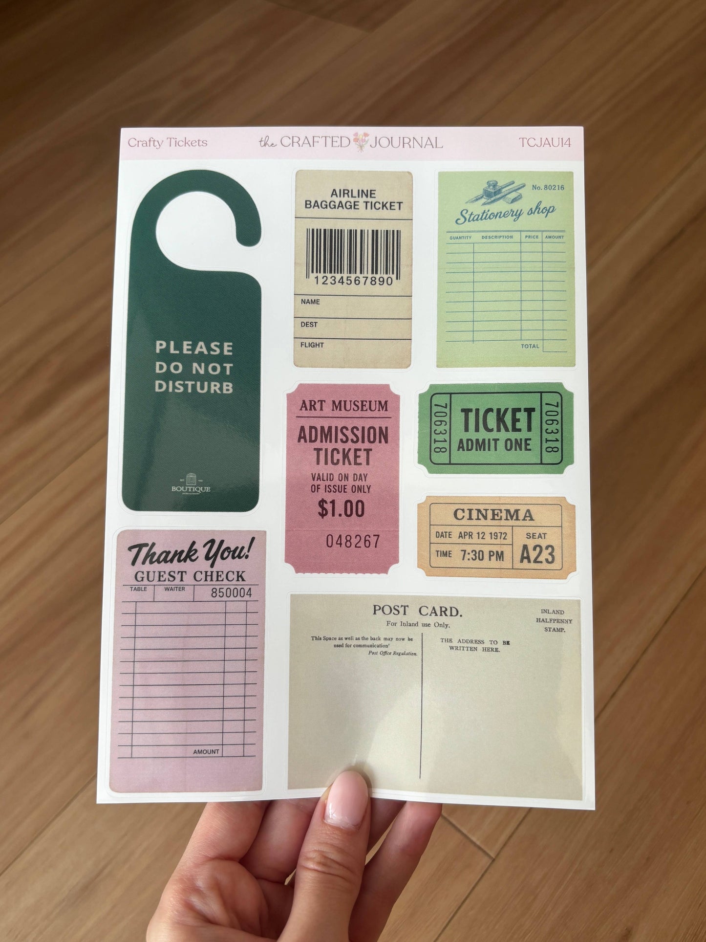 Crafty Tickets Sticker Sheet