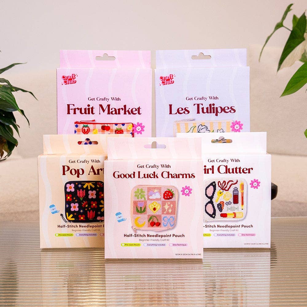 POP ART PETALS - Needlepoint Pouch Kit