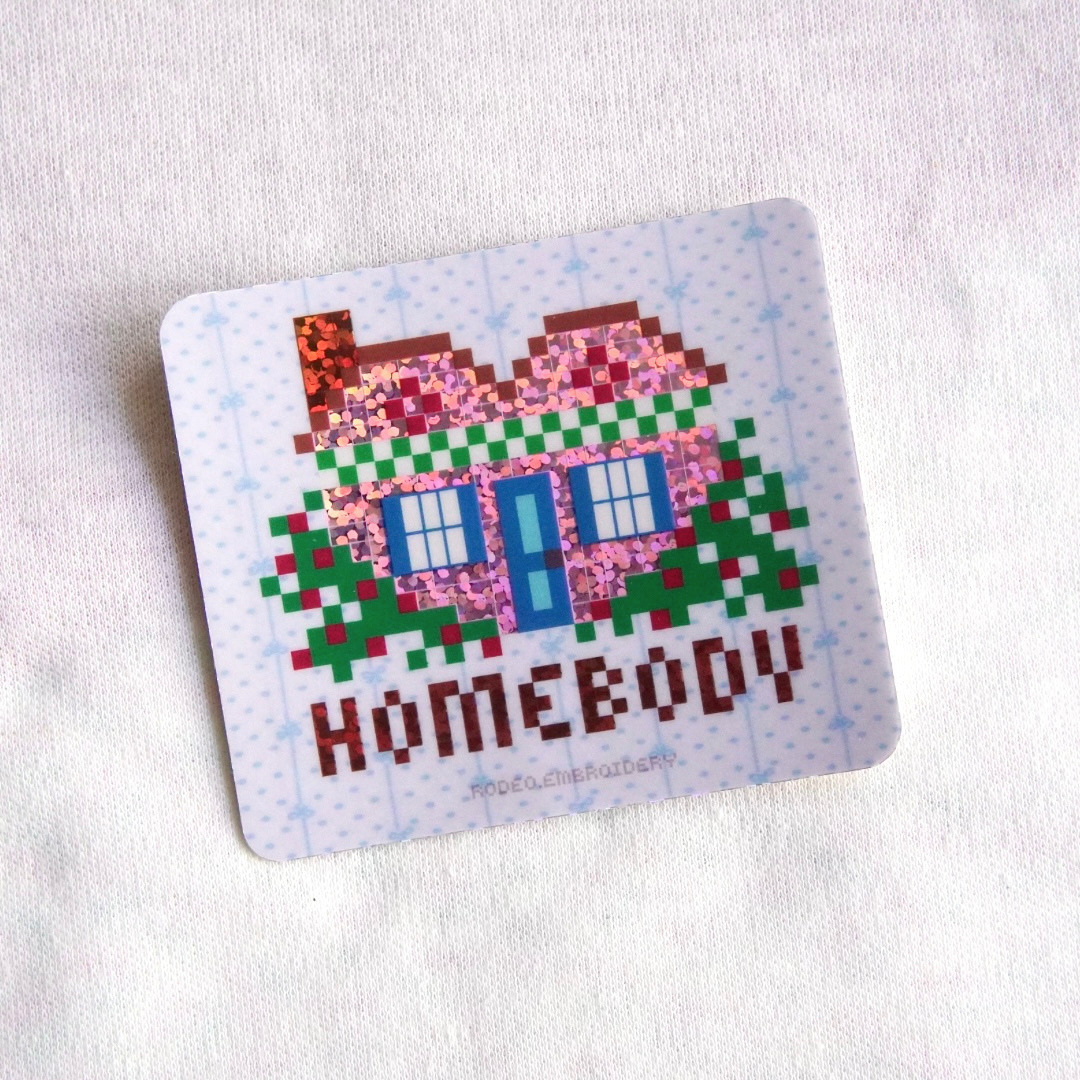 Homebody - Vinyl Sticker (glitter)